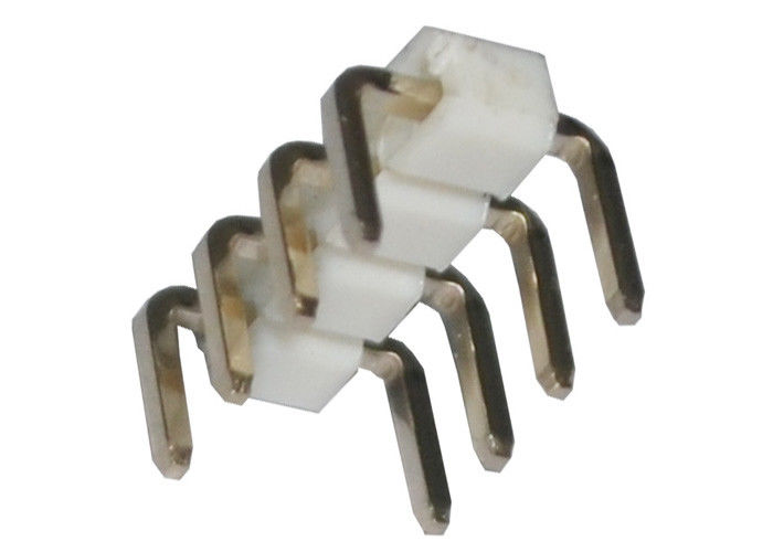 U نوع 4 Pin Header Connector Pitch 2.54mm Single Row 90 درجه
