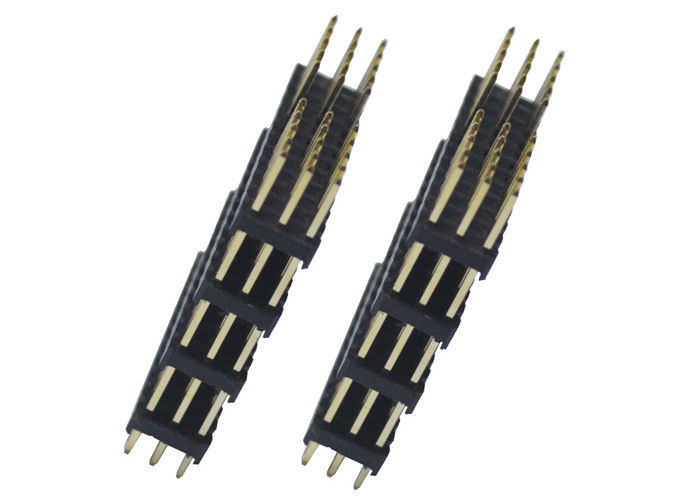 کانکتور اتصال 3 ردیف Pin Header 2.54mm Pitch 180 درجه نوع چهار پلاستیک