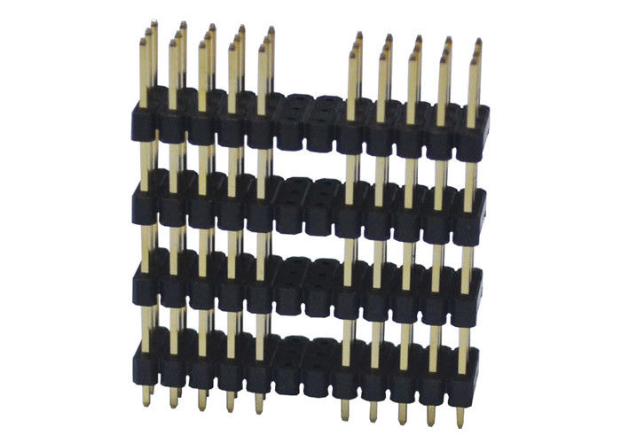 کانکتور اتصال 3 ردیف Pin Header 2.54mm Pitch 180 درجه نوع چهار پلاستیک