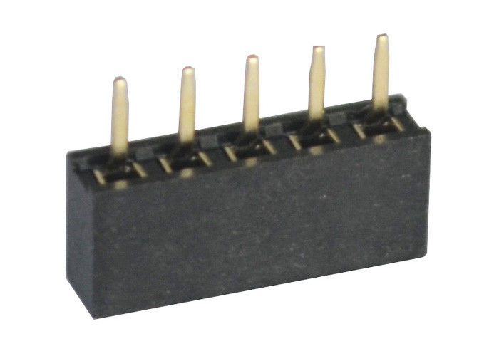 سیاه و سفید مستقیم مستقیم سر اتصال دهنده زن تک ردیف 2mm Pitch 5 Pin