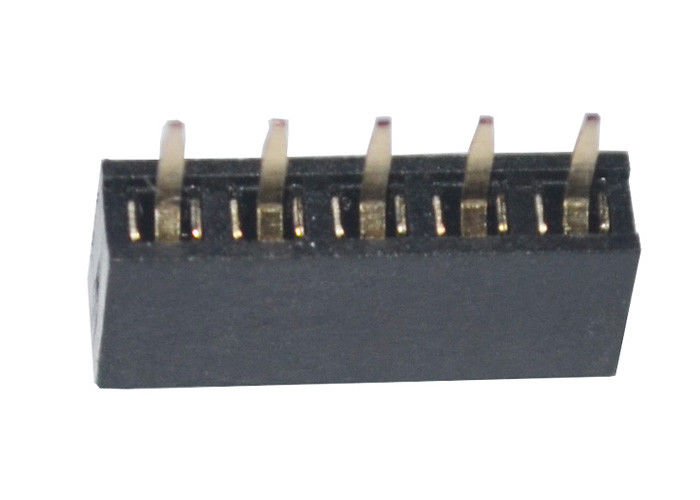 سیاه و سفید مستقیم مستقیم سر اتصال دهنده زن تک ردیف 2mm Pitch 5 Pin
