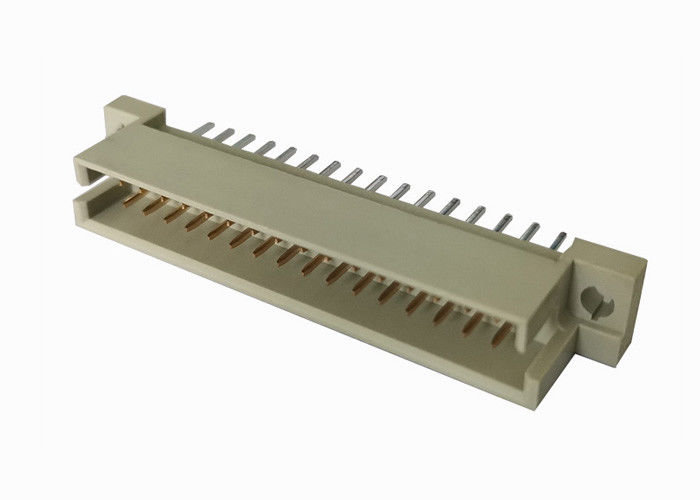 Straight DIN 41612 Connector Pcb سربرگ مرد 180 درجه طلا / قلع بیش از نیکل