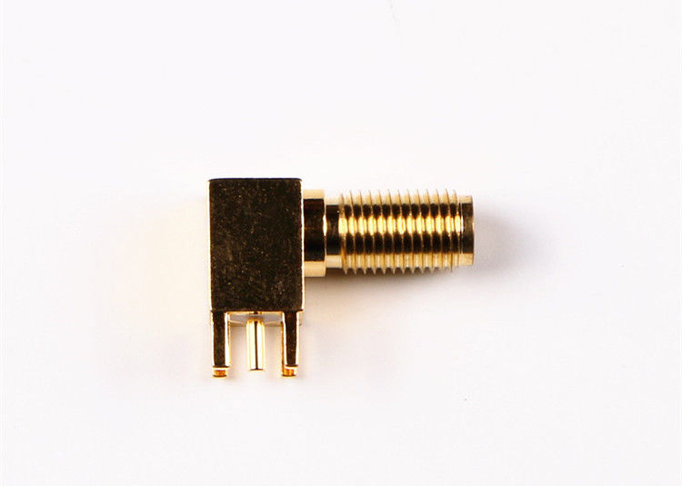 زاویه سمت راست اتصال دهنده SMA زاویه وصل کننده پلاستیک Solder RF وزن کواکسیال اتصال وزن سبک