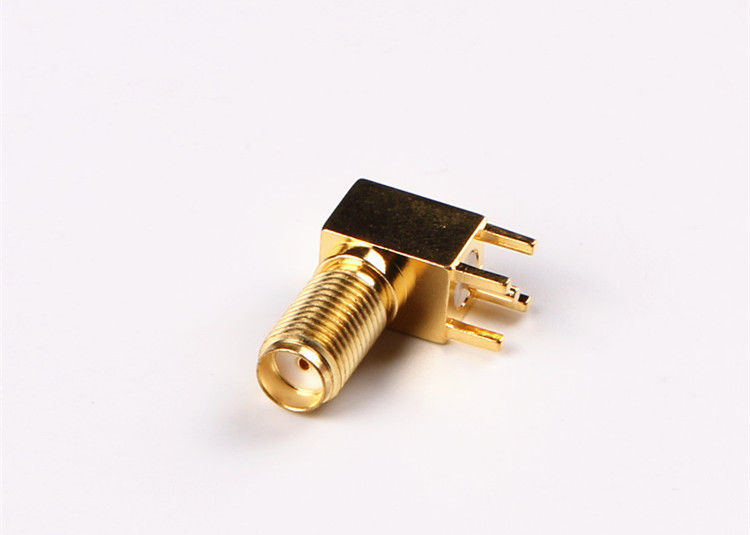 زاویه سمت راست اتصال دهنده SMA زاویه وصل کننده پلاستیک Solder RF وزن کواکسیال اتصال وزن سبک
