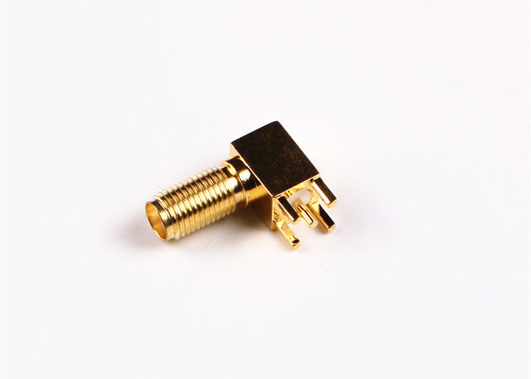 زاویه سمت راست اتصال دهنده SMA زاویه وصل کننده پلاستیک Solder RF وزن کواکسیال اتصال وزن سبک