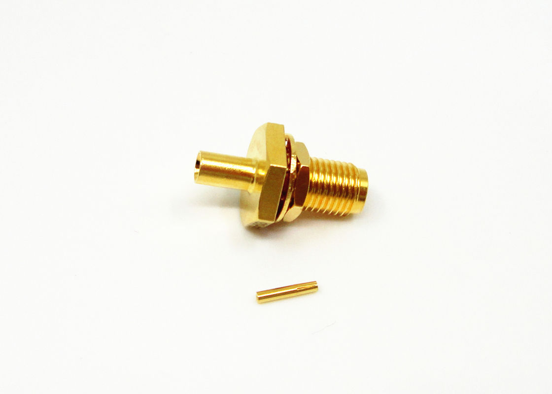 قابل اعتماد کابل کابل RF SMA Bulkhead RF SMA طلای اندود شده برای کابل 086