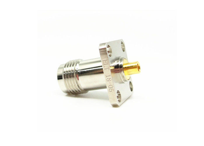 اتصالات چهار حلقه فلنج کوه TNC RF اتصال دهنده زن 50 Ohm 11GHz برای مایکروویو