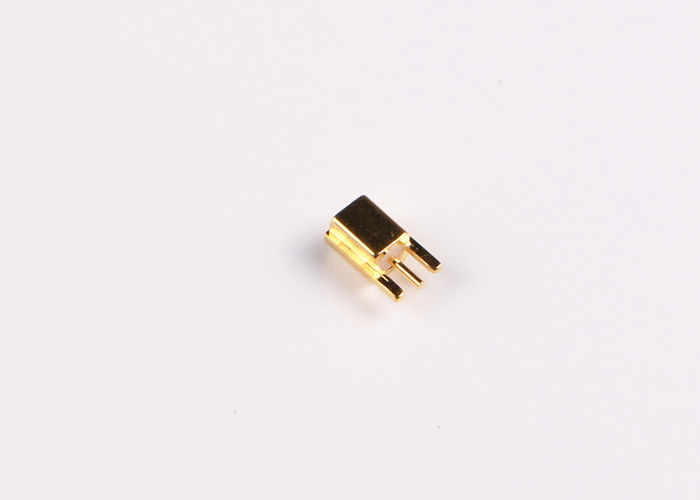اتصال دهنده کابل برنجی کابل برنجی Male Plug MCX RF برای PCB Mount