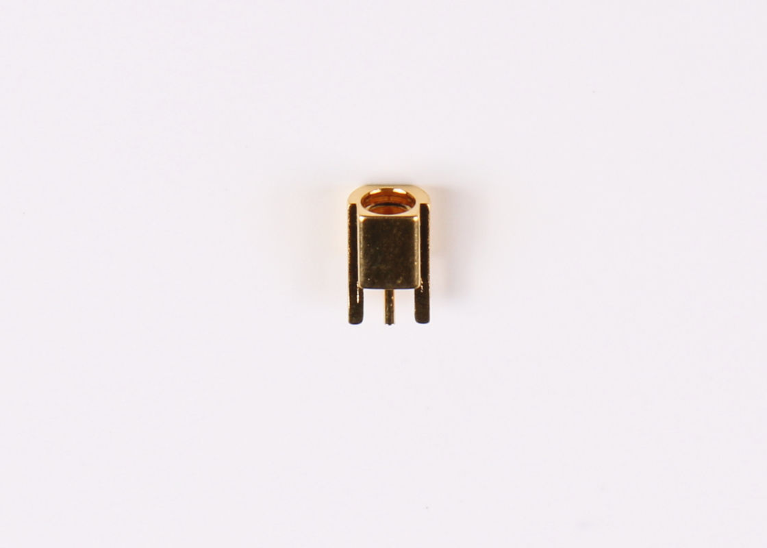 اتصال دهنده کابل برنجی کابل برنجی Male Plug MCX RF برای PCB Mount