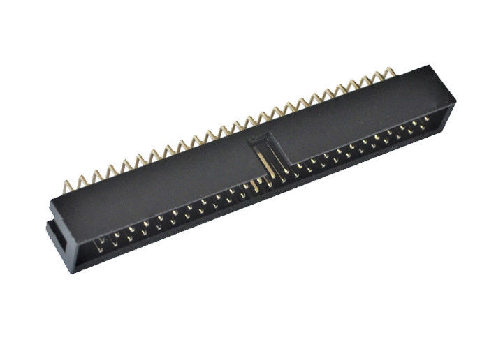 یک اتصال دهنده زاویه ای سمت راست PCB 90 درجه جعبه نوع 2.54mm Pitch 50 Pin Header