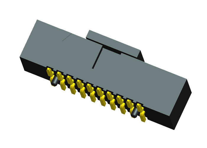SMT CAP Type Box Header Connector آبکاری فلزی با ضخامت 1.27 میلی متر طلایی