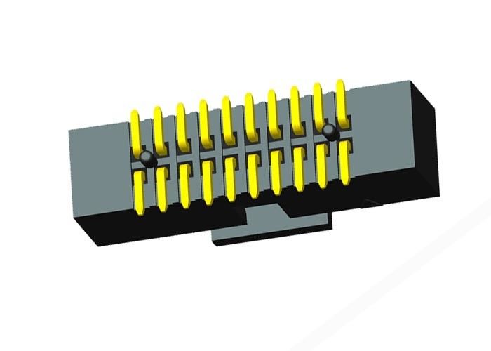 SMT CAP Type Box Header Connector آبکاری فلزی با ضخامت 1.27 میلی متر طلایی