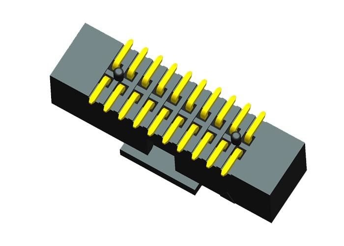 SMT CAP Type Box Header Connector آبکاری فلزی با ضخامت 1.27 میلی متر طلایی