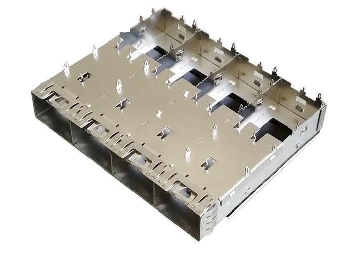 4 درگاه SFP Port Port SFP اتصال آلیاژ Cage Material EMI Shield برای اترنت 10G