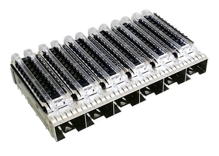 در قفس روی سطح قفس SFP قفس اتصال 1 X 6 با لوله های نوری گرما گنگ