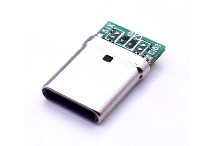 کانکتور 16 پین Usb 3.1 C ، کانکتور USB 3.0 نوع C با برد PCB